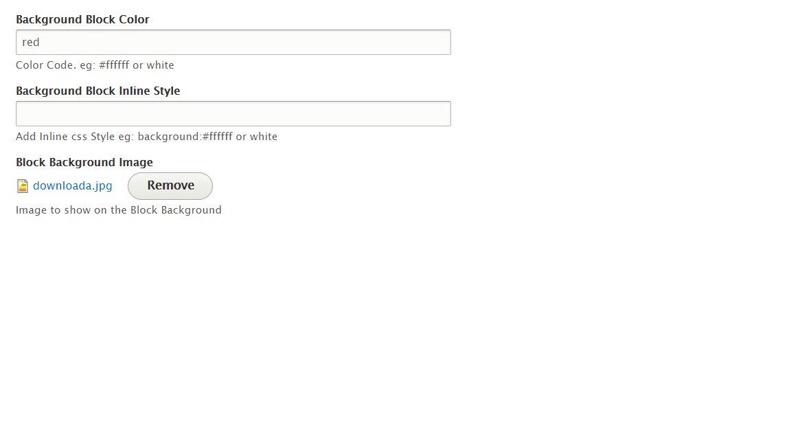 Block Background Style