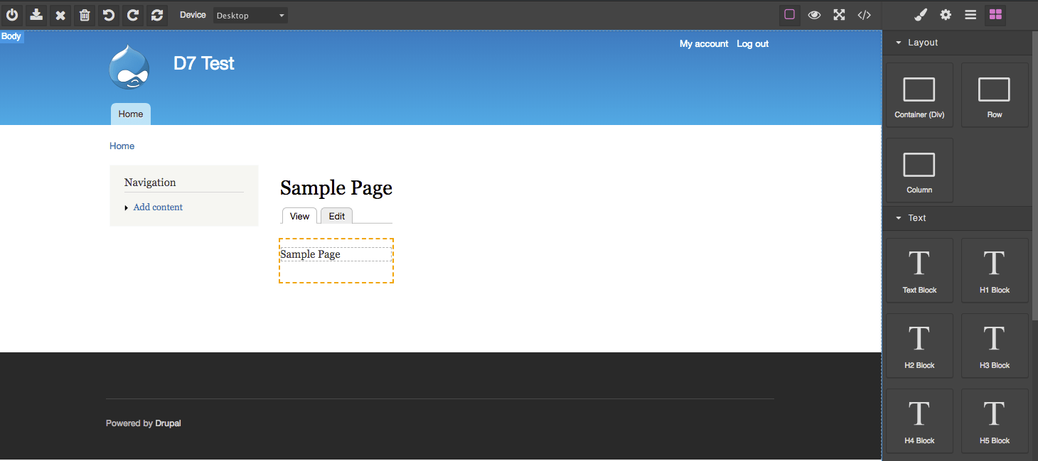 GrapesJS Drag & Drop page builder