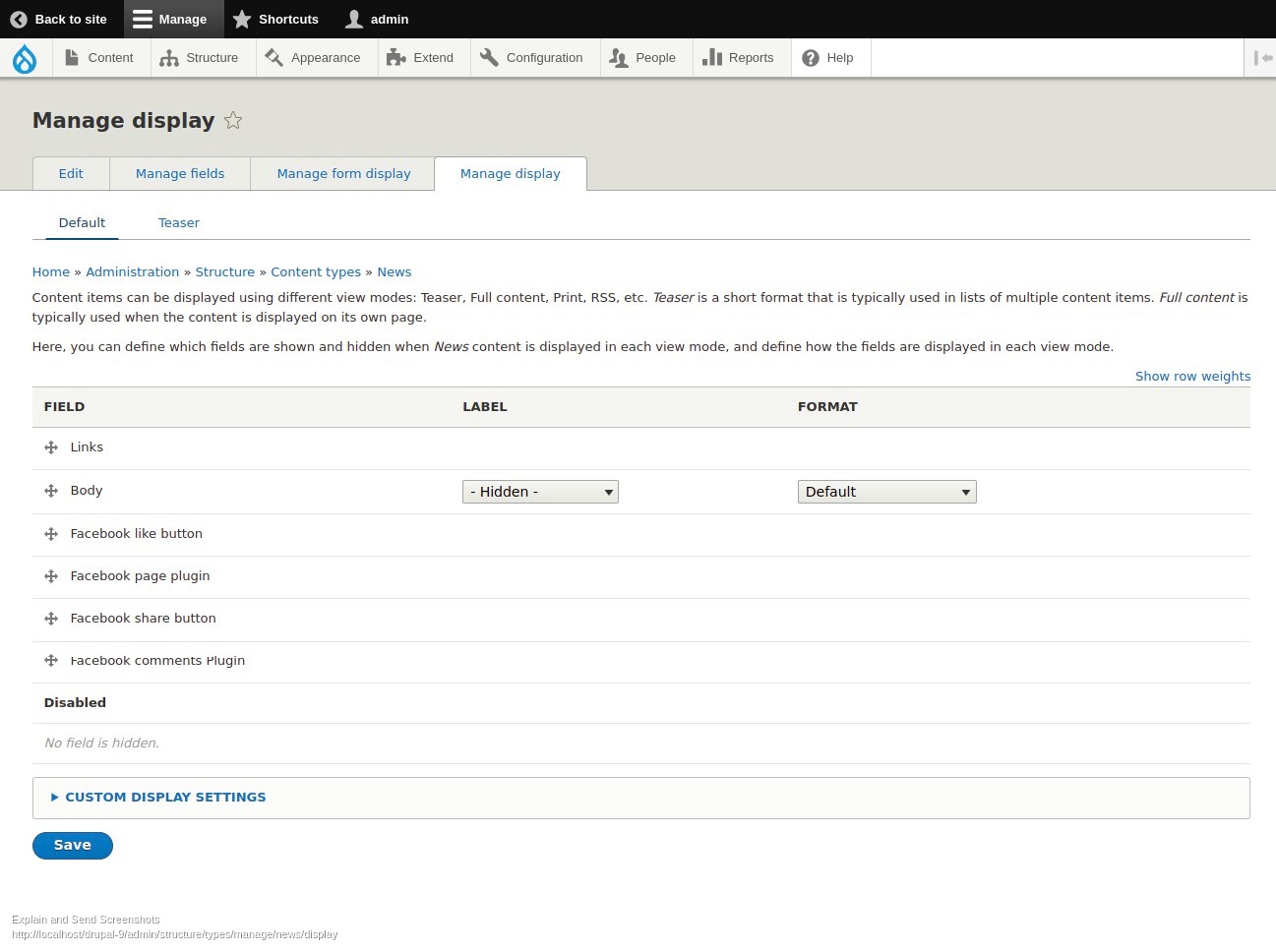 Facebook social plugins