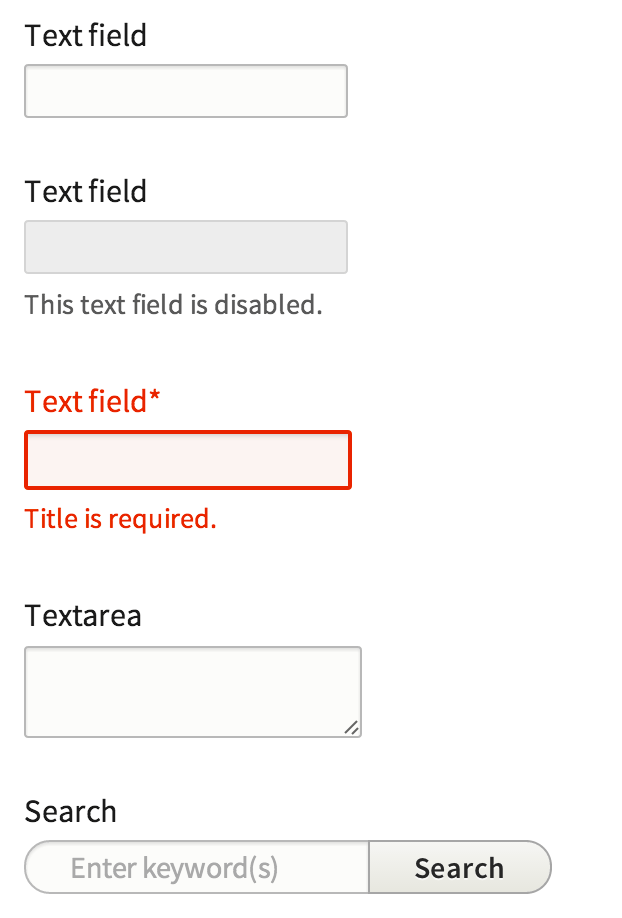 Update textfield &amp; textarea style [1986418]