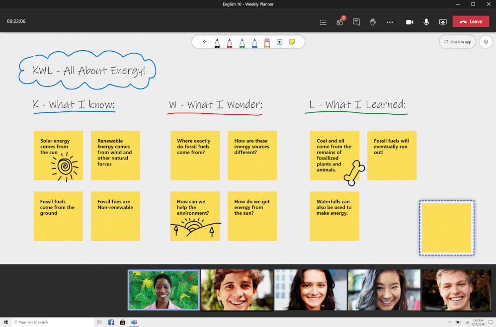 Microsoft Whiteboard in Teams Adds Sticky Notes and Text, Improves