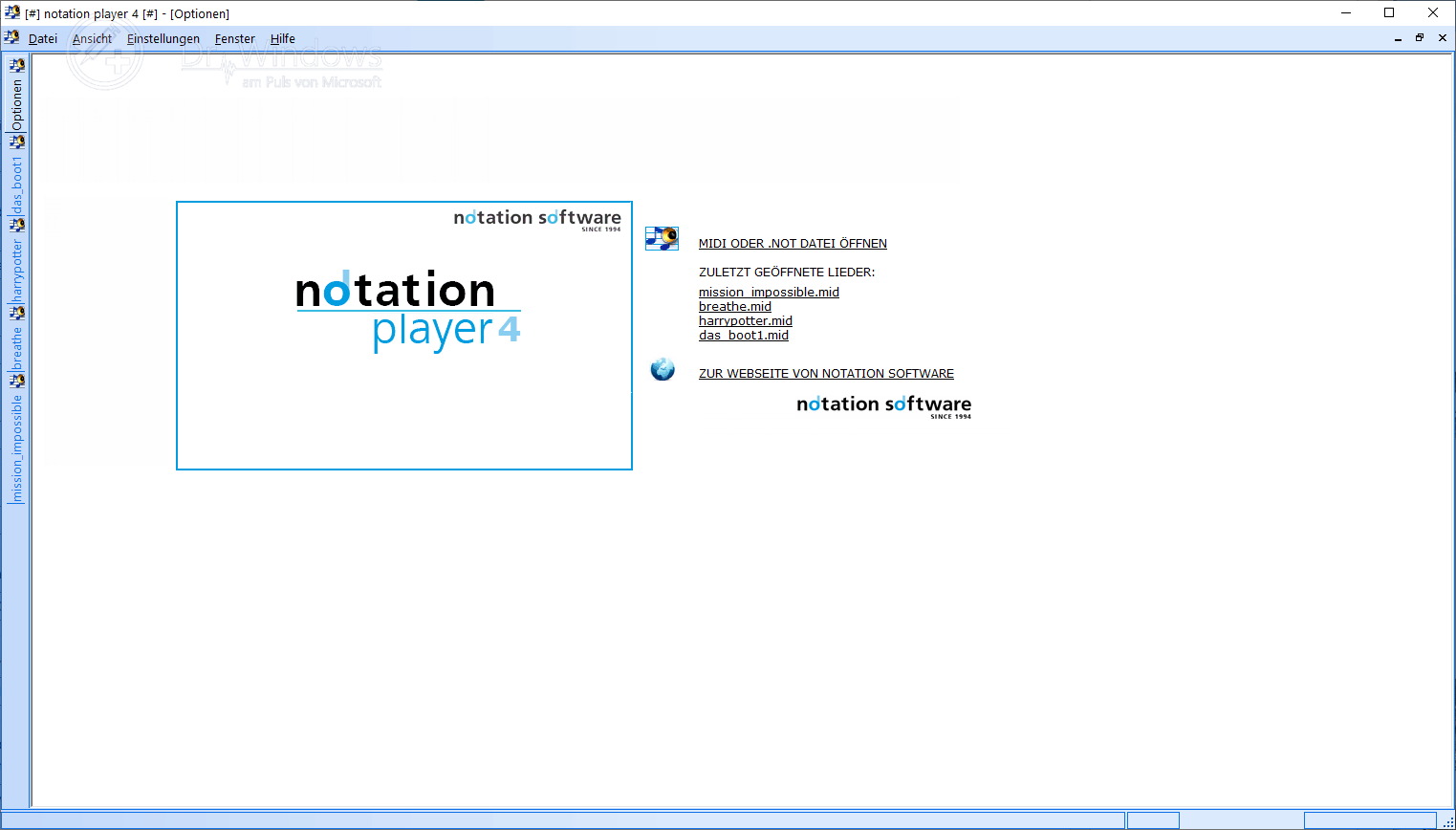 Notation Player MIDIDateien auf Notenpapier › Dr. Windows