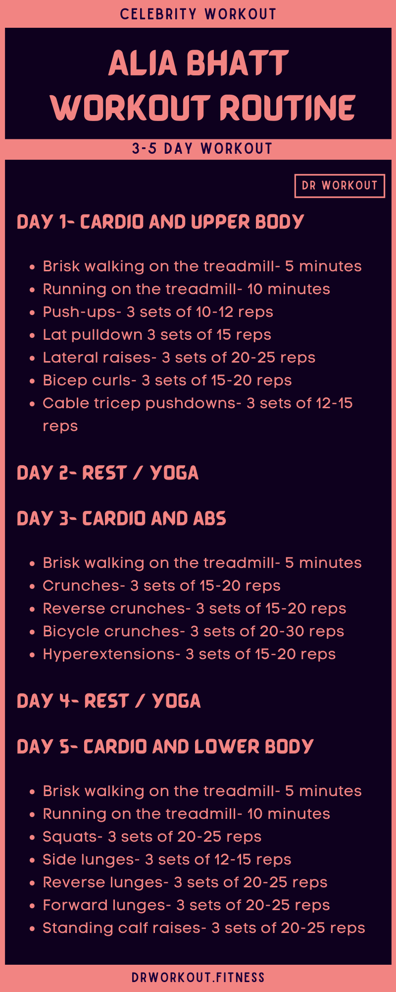 Alia Bhatt's Workout Routine and Diet Plan Dr Workout