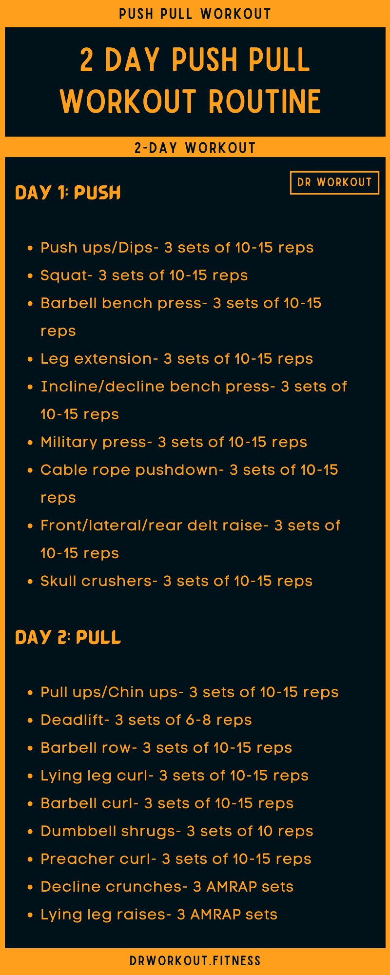 2 Day Split Workout Plan Dr Workout