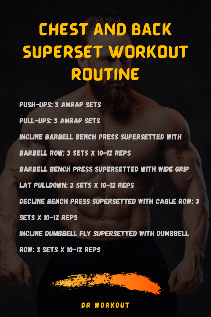 Chest and Back Workout Routines (with PDF) Dr Workout