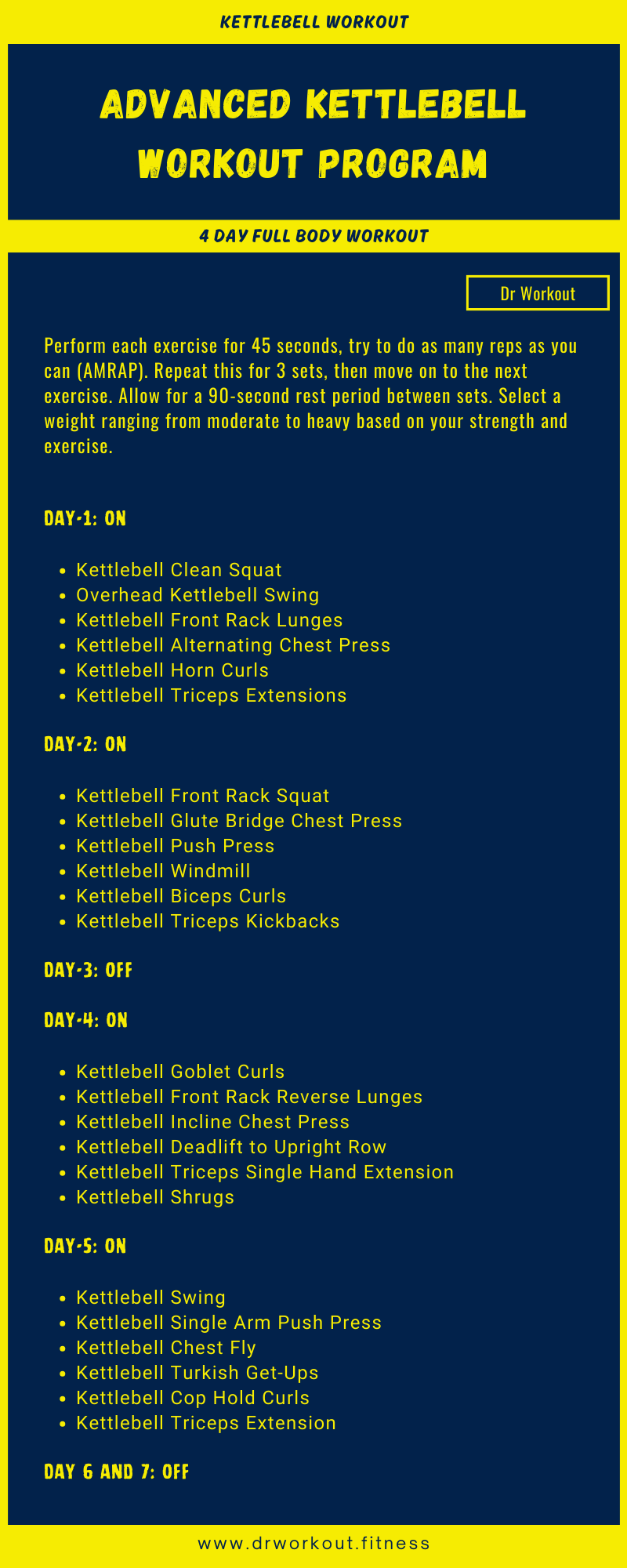Advanced Kettlebell Workout Program (with PDF) Dr Workout