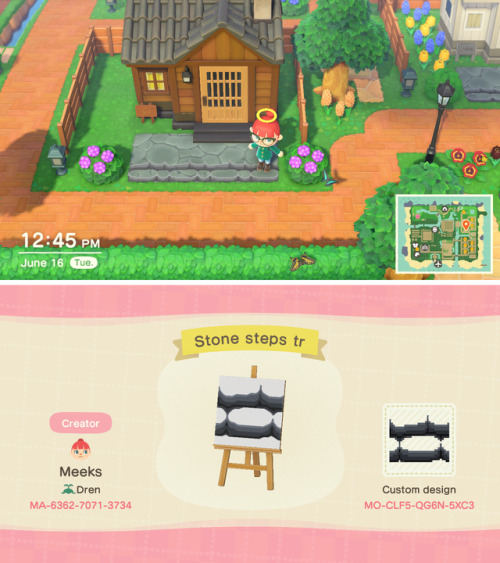 ACNH QR Codes qrclosettransparent stone steps 🌱 Nintendo DS Action