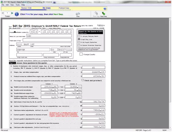Sage 941 Printing and Filing Made Easy DSD
