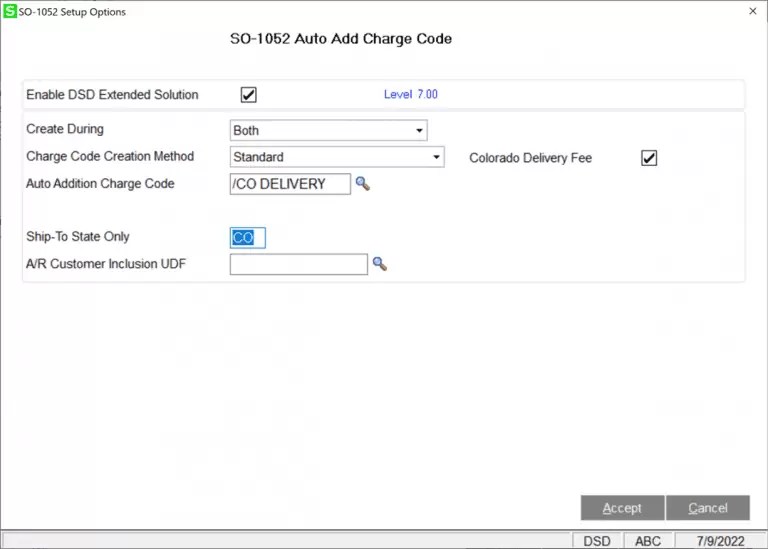 How to solve the Colorado Delivery Fee issue in Sage 100 DSD Business