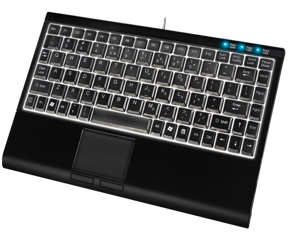 Solidtek Compact USB Keyboard with Touchpad KBASK3910UBL with