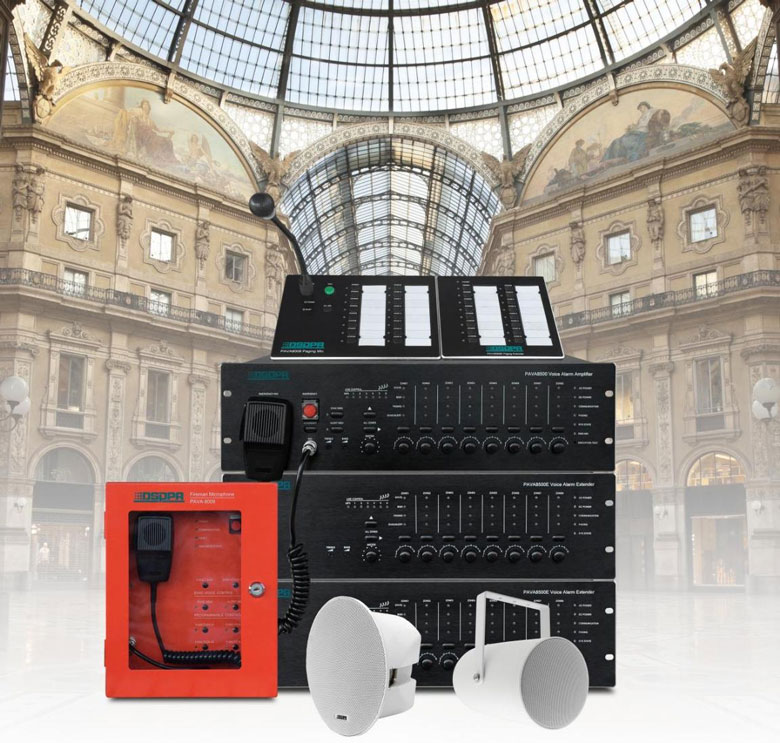 PAVA8500 Integrated Voice Evacuation System Guangzhou DSPPA Audio Co