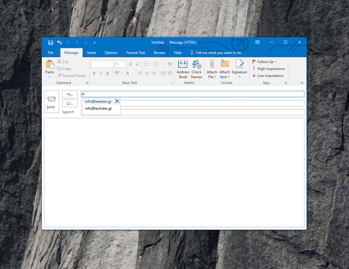 How to remove an email from Outlook's list Dimitris Tonias