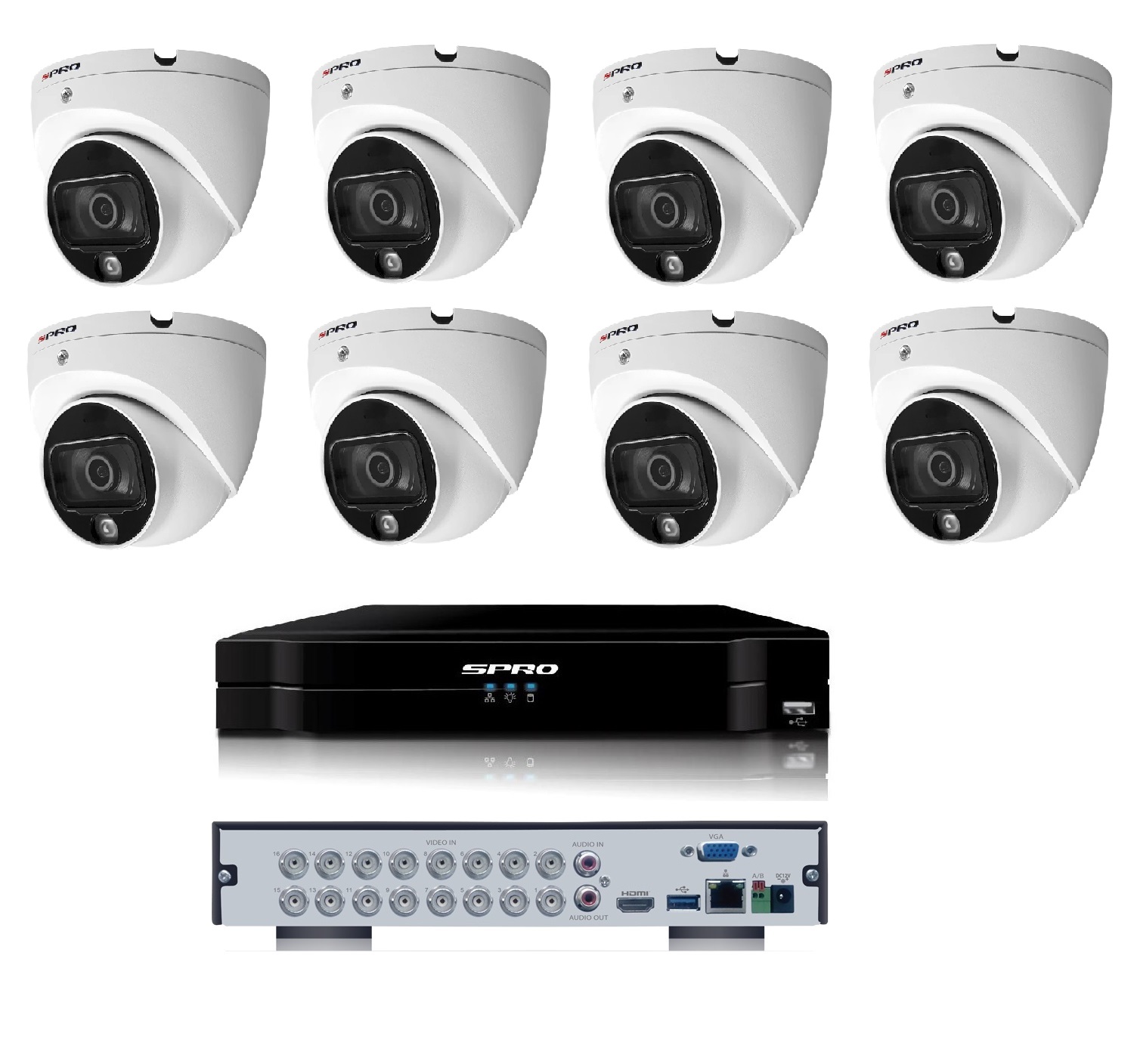 8 Camera System, CCTV Kit, Complete Surveillance System