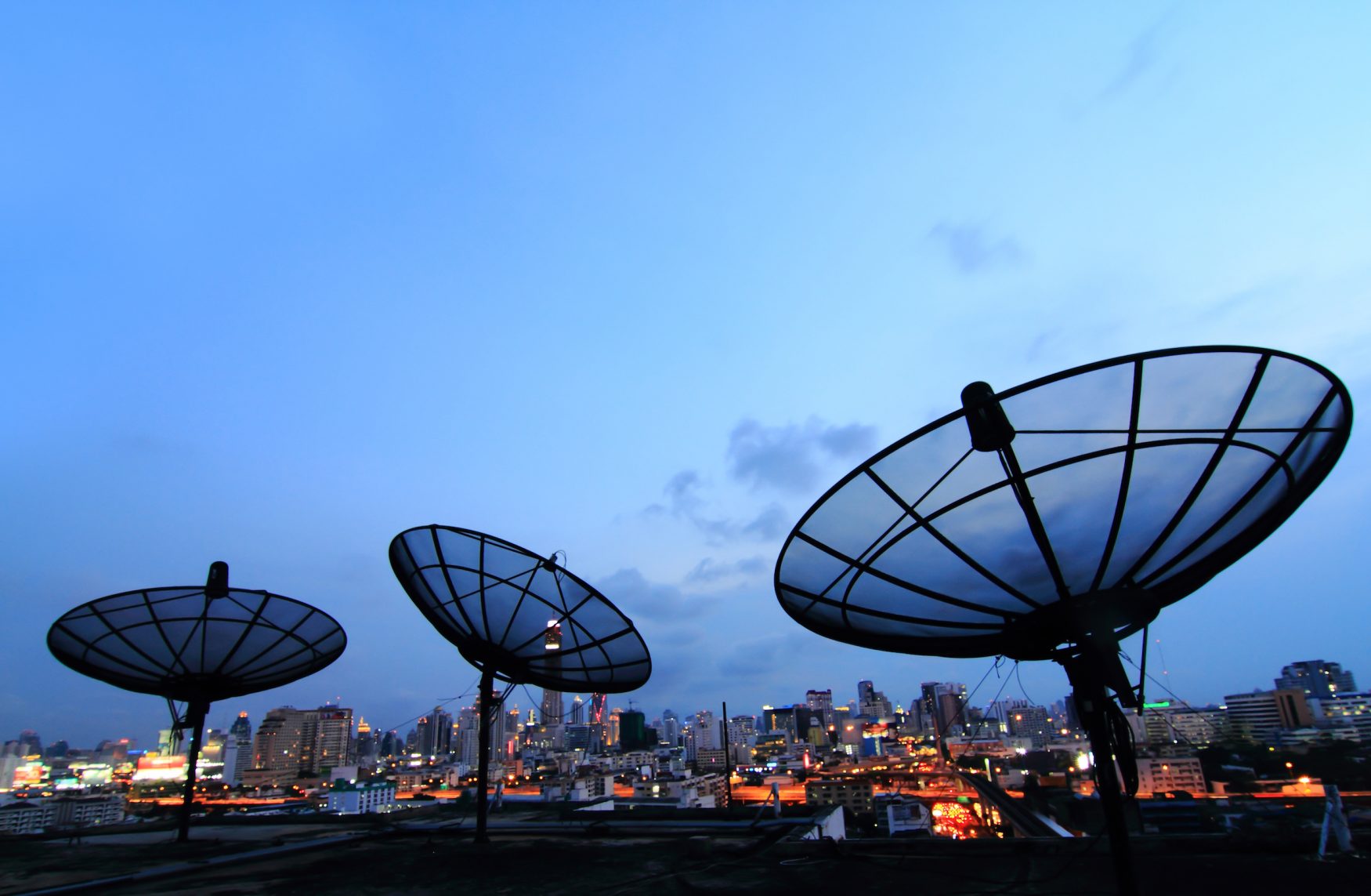 Satellite Dish Pointing at an Entertainment Paradise Debt to Success