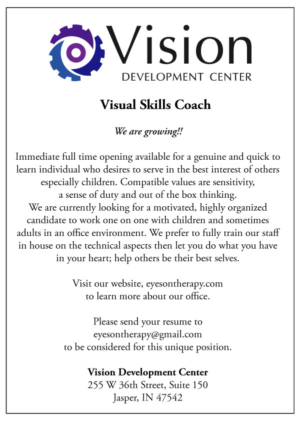 VisionDevelopmentCenter Dubois County Free Press, Inc.