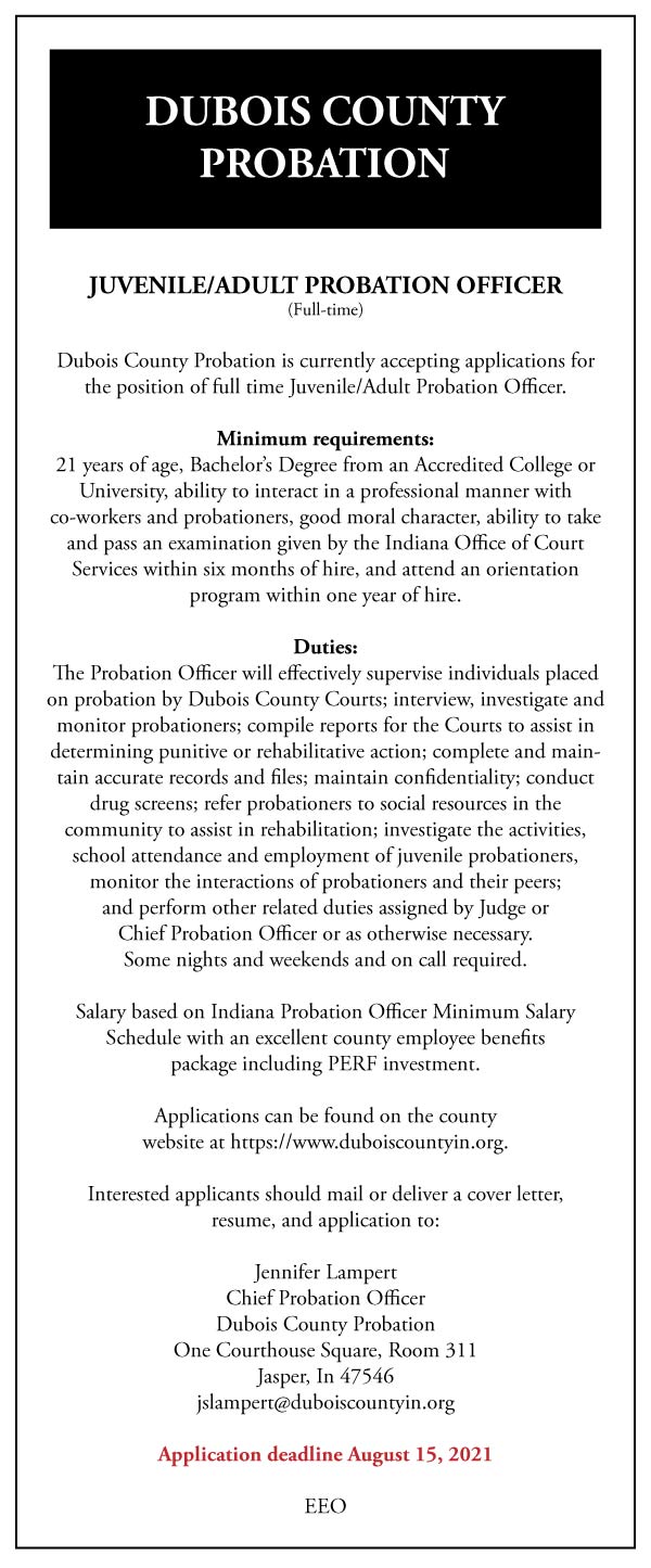 Jobs Dubois County Free Press