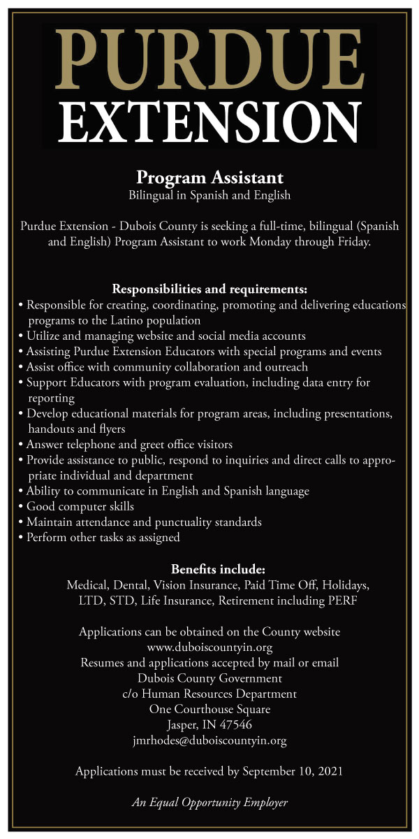 Jobs Dubois County Free Press