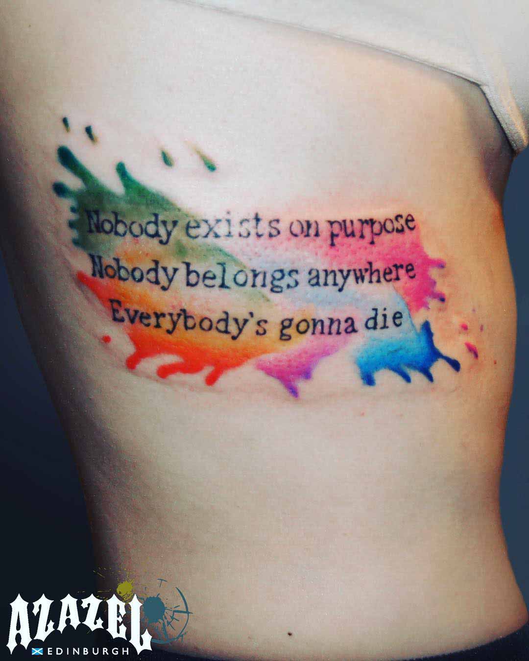 Existential Lettering Tattoo Best Tattoo Ideas Gallery