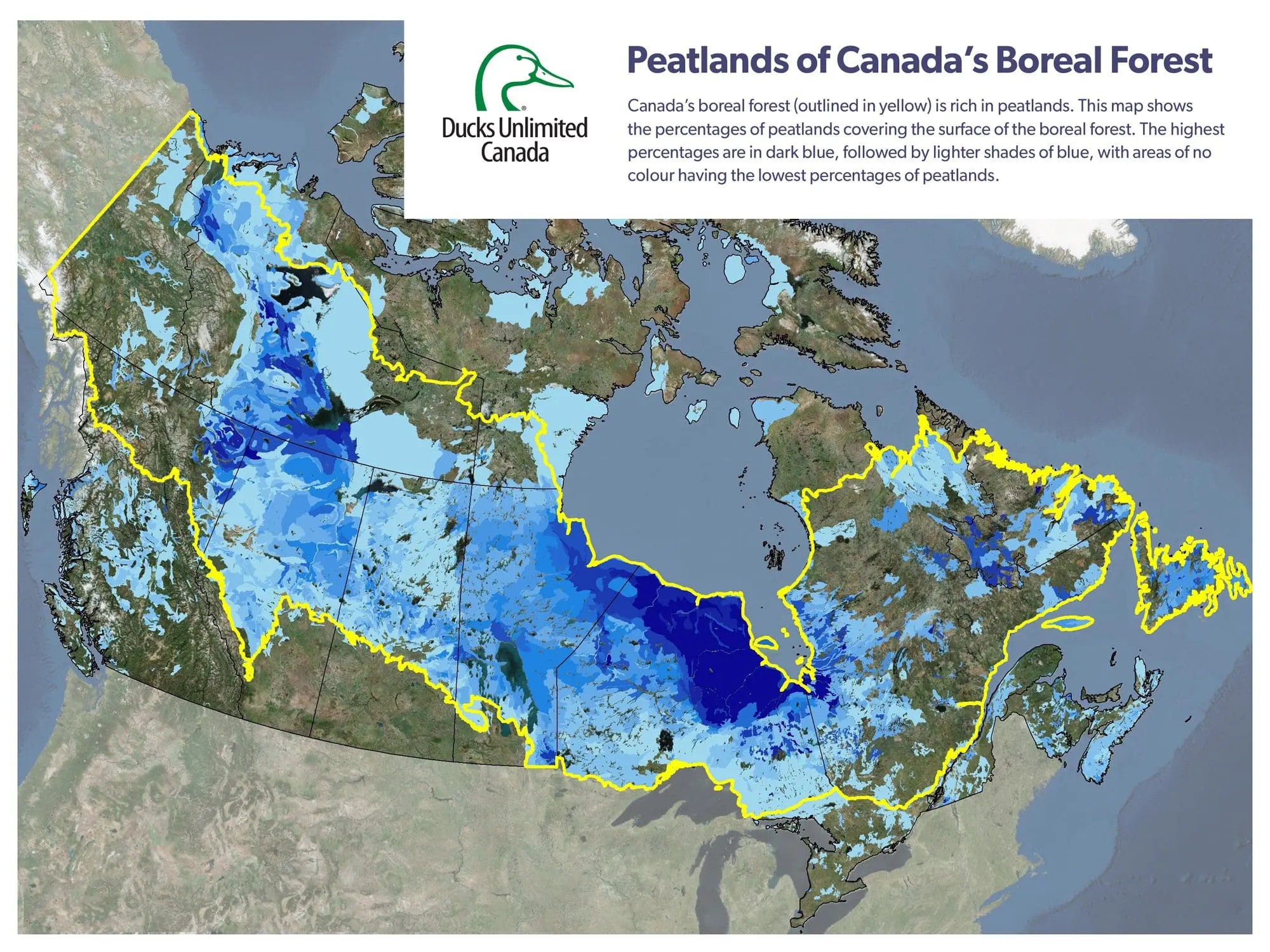Boreal Forest Canada Map Plumbing the depths of Canada's peatlands DUC Boreal