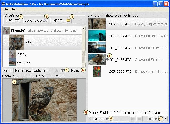 SlideShow a great way to view pictures/videos from your digital camera