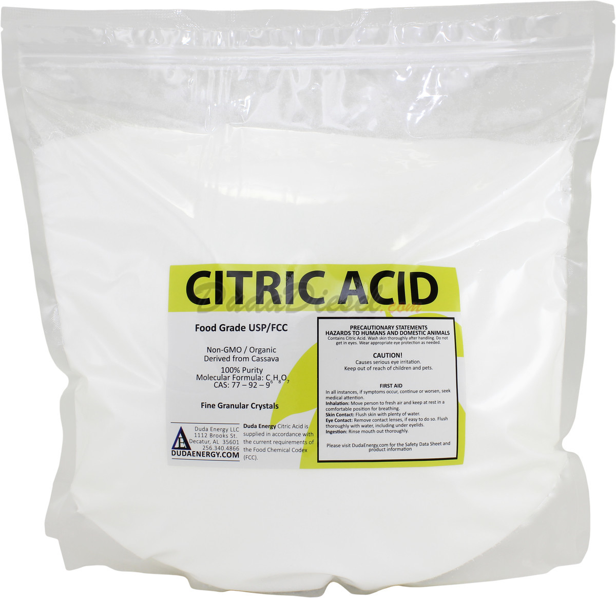 Citric Acid 10 Lb Free Shipping 10caf Dudadiesel Biodiesel Supplies