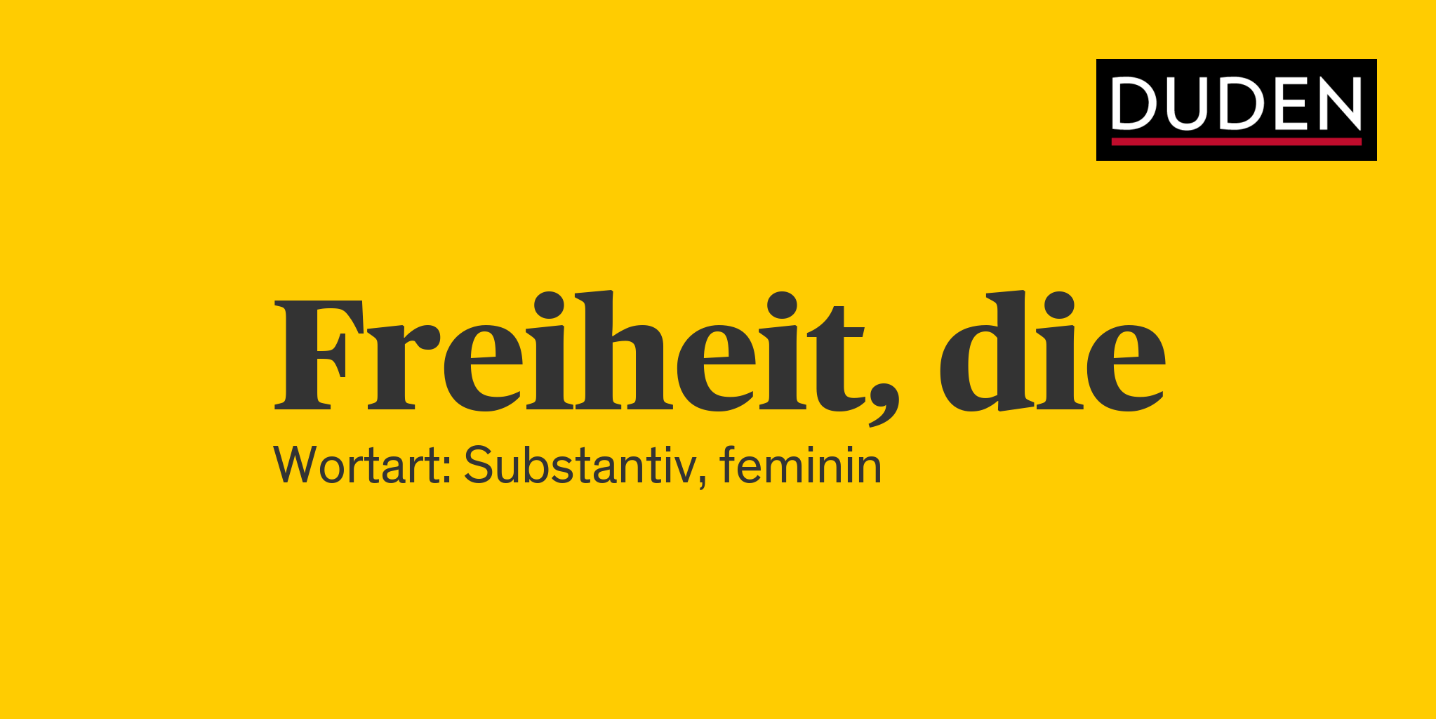 Synonyme zu Freiheit Anderes Wort für Freiheit Duden