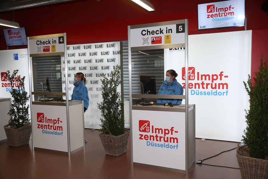 Impfzentrum an der Arena pünktlich einsatzbereit Landeshauptstadt