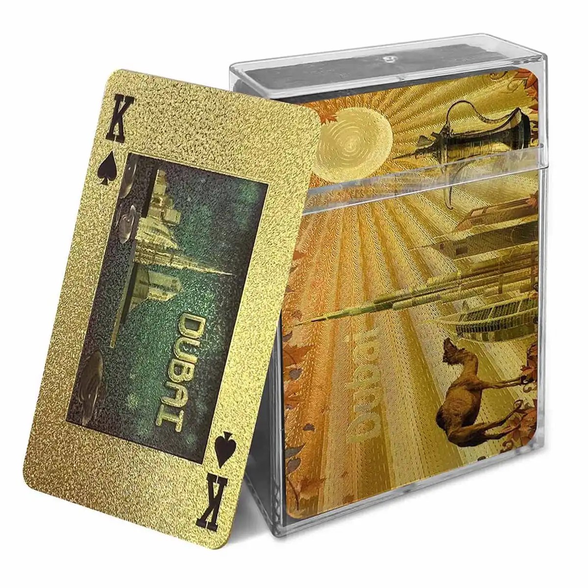 Gold Foil Playing Cards with Mystery Dubai Duke International Cards