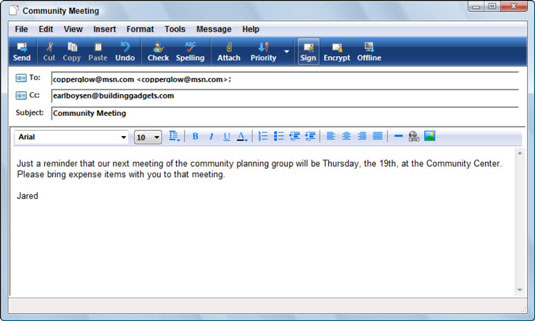 How to Create and Send EMail in Windows Mail dummies