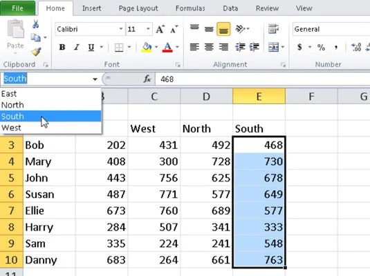 How to Name a Cell or Range in Excel 2010 - dummies