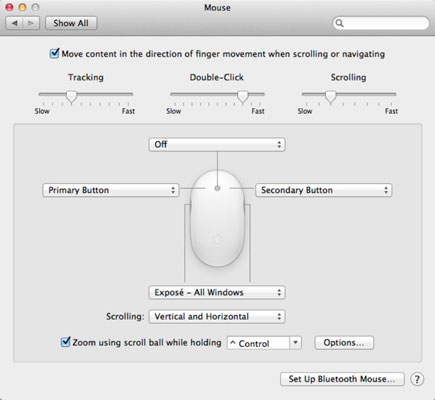 How to Adjust Mouse Settings in Mac OS X Lion - dummies