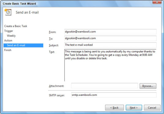 How to Create a Task to Send Email in Windows Task Scheduler dummies