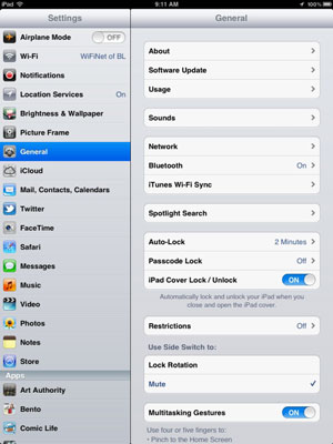 Sounds Settings on the iPad - dummies
