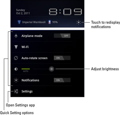 Overview of Quick Settings on the Samsung Galaxy Tab - dummies