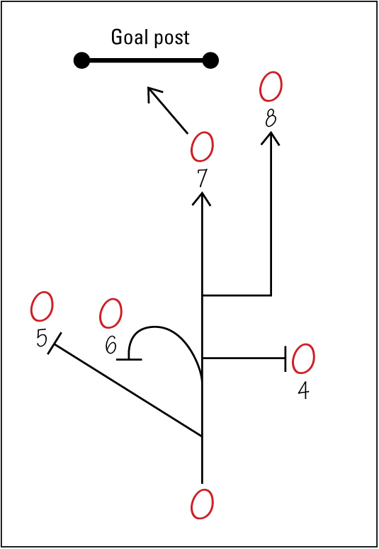 American Football Passing Patterns dummies
