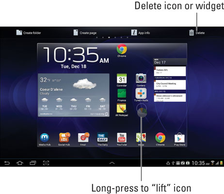 How To Place Widgets On The Android Tablet Home Screen Dummies