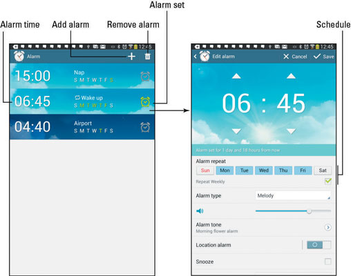 How to Use Your Samsung Galaxy Tablet’s Alarm Clock - dummies