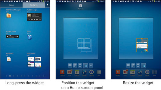 How to Add Widgets to Your Samsung Galaxy Tablet’s Home Screen dummies