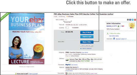 How to Make an Offer on eBay dummies