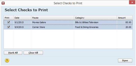 How to Print Checks from Quicken 2015 - dummies