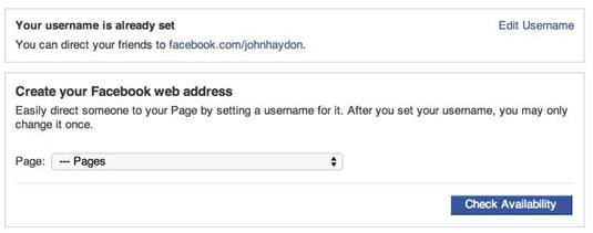 How To Choose A Custom Facebook Username To Promote Your Business - Dummies