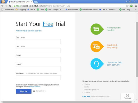 How to Sign Up for QuickBooks Online (QBO) dummies