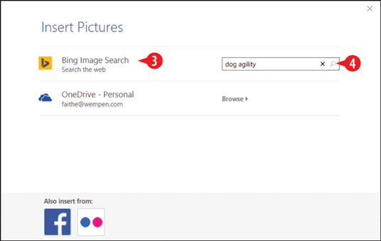How To Find And Insert Online Pictures In Word 2016 Dummies