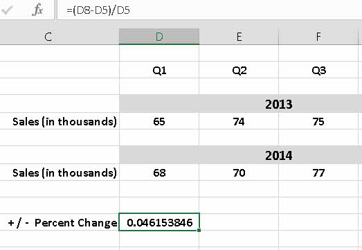 Using Excel to Calculate Percent Change dummies