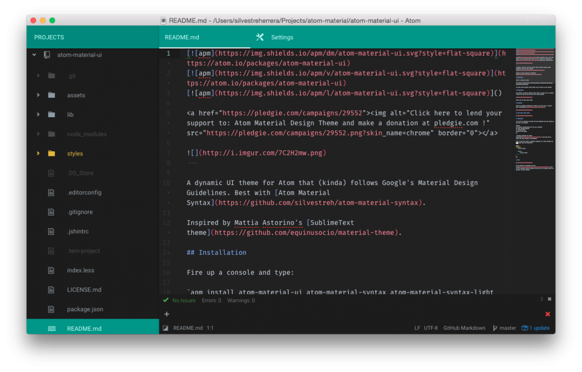 Top 10 Best Themes for Atom Editor for elegant development