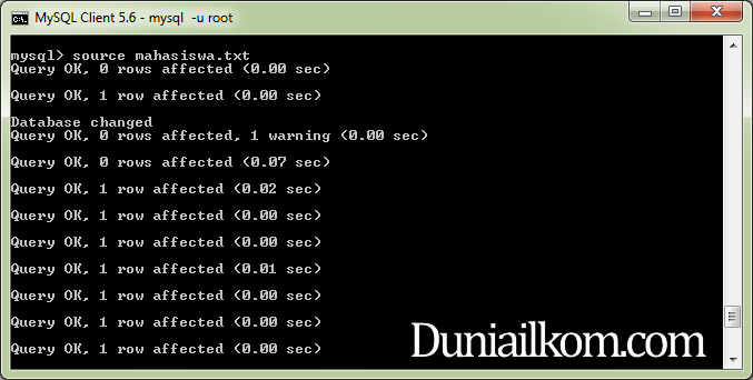 Tutorial Belajar MySQL Cara Menjalankan Query MySQL dari File Teks
