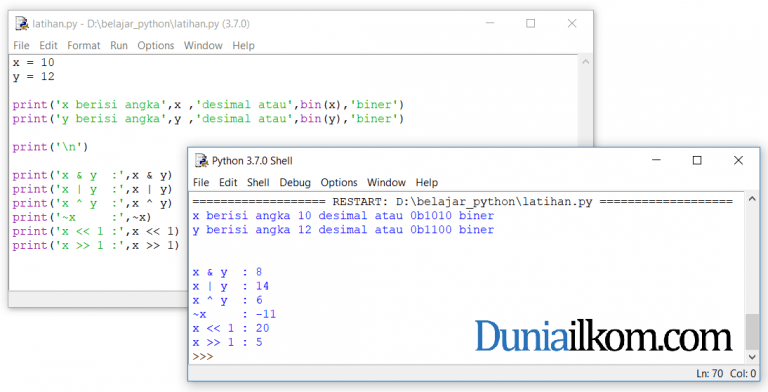 Tutorial Belajar Python Jenisjenis Operator Bitwise