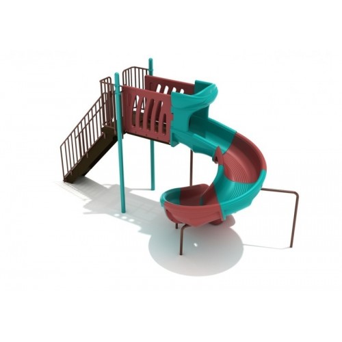 6 Foot Deck Freestanding Sectional Spiral Slide