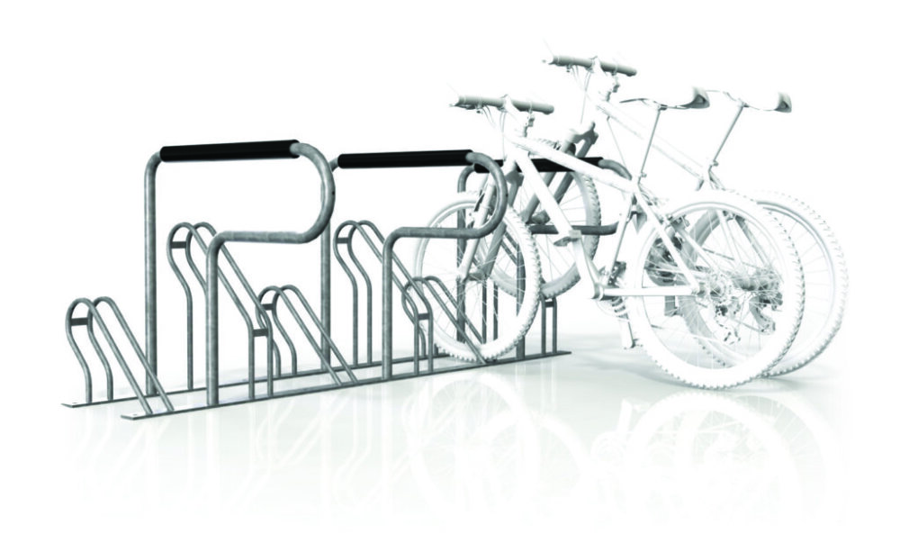Compact 6 Bike Rack for Commercial Bicycle Parking