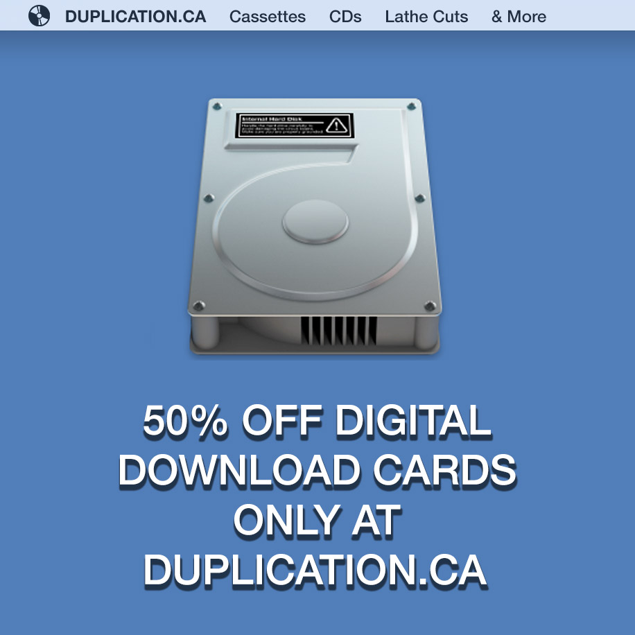 50 off Digital Download Cards at Duplication.ca BLOG